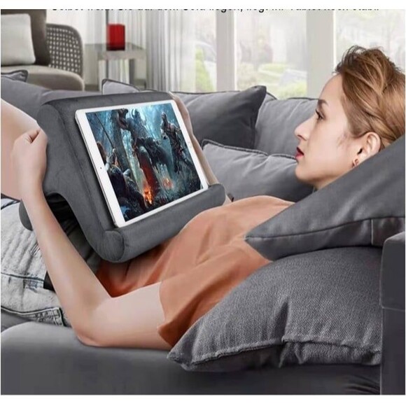 Pillow Pad Gray Deluxe Premium Multi-Angle Soft Tablet Stand NEW SEALED Mem Foam - Picture 10 of 12